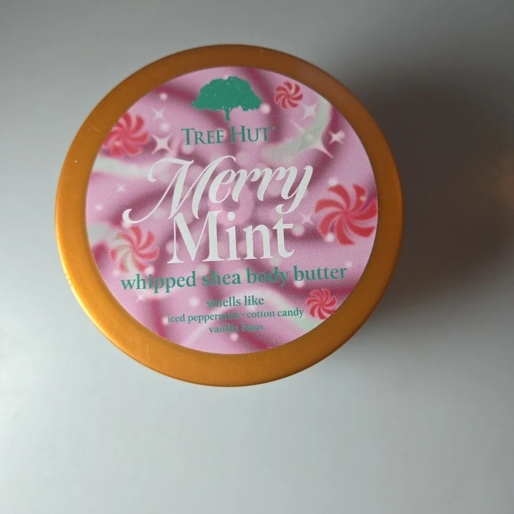 Tree Hut Merry Mint Whipped Shea Body‎ Butter, Long-Lasting Hydration for Soft,
